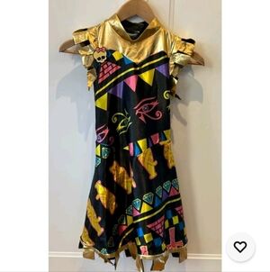 Girls Monster High Cleo De Nile Costume Plus Crown - Size Large 10-12 NWT